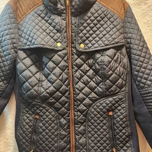 Weatherproof Women's Quilted Puffer Coat in Navy Blue